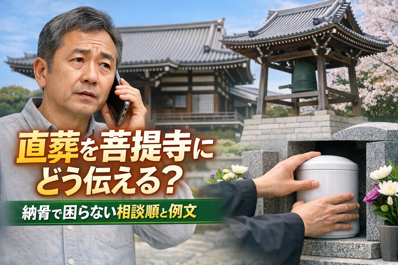 直葬を菩提寺にどう伝える?納骨で困らない相談順|茨木市・高槻市